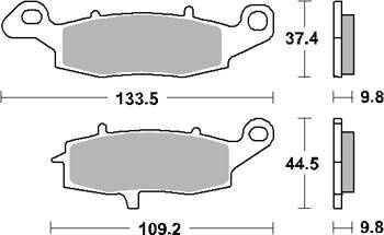 Hamulcowe kh231 street ceramic kolor czarny pasuje do: suzuki 1800 intruder `06 tył